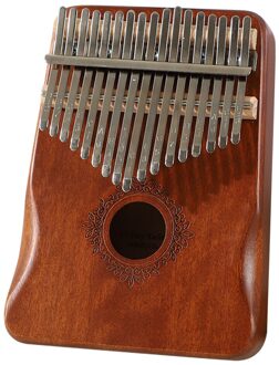 Portable 17 Keys Houten Kalimba Mahonie Duim Piano Percussie Muziekinstrument Voor Beginner koffie