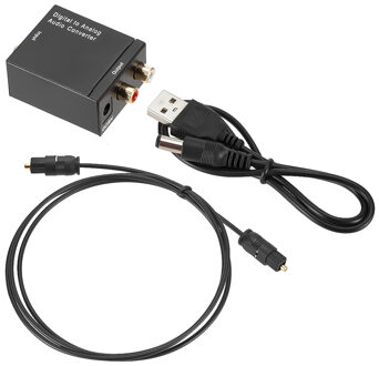 Portable 3.5Mm Jack Coaxiale Optische Vezel Digitaal Naar Analoog Audio Aux Rca L/R Converter Spdif Digitale Audio decoder Versterker met kabel