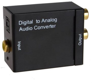 Portable 3.5Mm Jack Coaxiale Optische Vezel Digitaal Naar Analoog Audio Aux Rca L/R Converter Spdif Digitale Audio decoder Versterker nee kabel
