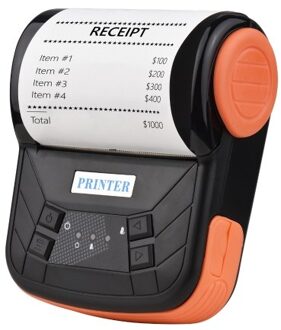 Portable 80mm Receipt Printer Wireless BT Thermal Receipt Printer Mobile Bill Printer Compatible with Android/iOS/Windows System ESC/POS Print Command for Small Business Restaurant Retail Store