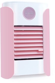 Portable Air Coler Mini Airconditioner Usb Opladen Multifunctionele Bluetooth Fm Airconditioner Luchtbevochtigers Fan # Y # g40 Roze