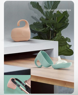 Portable Baby Pacifier Box Dustproof Cute Elephant Pacifier Snack Travel Storage Box Safe PP Nipple Holder Case