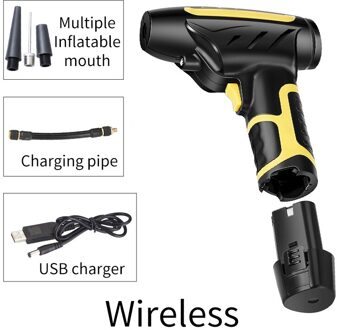 Portable Behandeld Digitale Luchtcompressor Pomp Usb Oplaadbare Auto Luchtcompressor draadloze