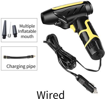 Portable Behandeld Digitale Luchtcompressor Pomp Usb Oplaadbare Auto Luchtcompressor met draad