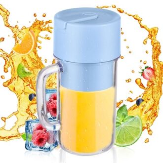 Portable Blender for Shakes and Smoothies 340ml Mini Blender with Handle 6 Blades Waterproof USB Type-C Rechargeable Personal Blender for Home Kitchen Office Travel Outdoor Sports