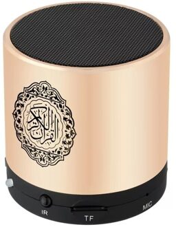 Portable Bluetooth Speaker Koran Koran Voordrager Moslim Ondersteuning 8Gb Fm MP3 Tf Card Radio Afstandsbediening 15 Vertaling Talen Goud