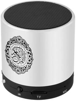 Portable Bluetooth Speaker Koran Koran Voordrager Moslim Ondersteuning 8Gb Fm MP3 Tf Card Radio Afstandsbediening 15 Vertaling Talen zilver