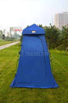Portable Camping Tent Duurzaam Waterdicht Regendicht Zon Bescherming Grote Ruimte Outdoor Veranderende Douche Privacy Tent blauw