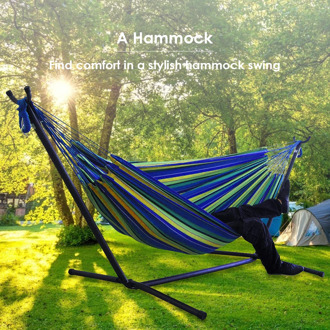 Portable Canvas Hammock Stand Multi-functional Practical Convenient Camping Sleep Swing Hanging Bed Garden Furniture