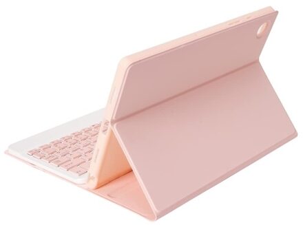 Portable Detachable Tablet Protective Case with BT Keyboard Pen Slot Compatible with Samsung Tab S6 Lite 2022/P613/P619 Pink