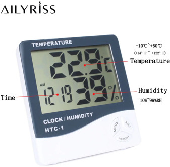 Portable Digital Temperature Humidity Meter Eyelash Extension Electronic LCD Lashes Meter Weather Station Clock