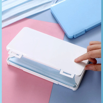 Portable Disposable Face Masks Storage Box Moisture-proof Cover Holder Mask Storage Seal Box Dustproof Card Bill Storage Case