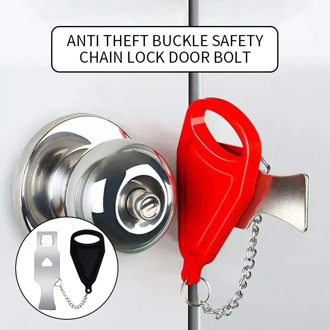 Portable Door Lock Anti-Theft Travel Lockdown Lock Door Stopper For Hotel College Home School Apartment
