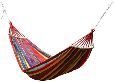 Portable Durable Canvas Outdoor Garden Camping Single Hammock with Storage Bag Single Hammock Outdoor Furniture Canvas Hammock