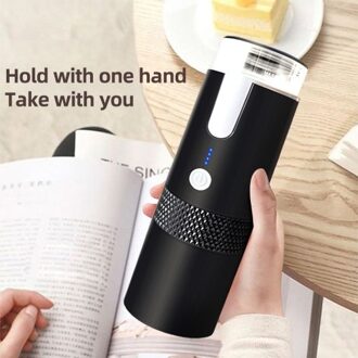 Portable Electric Espresso Coffee Machines 6oz Single Serve Mini Coffee Maker with Cup Coffee Powder and Capsule Bin 1200mAh Rechargeable Battery Automatic Brew for Camping Travel Car Hiking Office