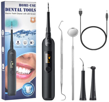 Portable Electric Sonic Dental Scaler Tooth Calculus Remover LCD Display Ultrasonic Teeth Scaler Tartar Plaque Remover for Teeth