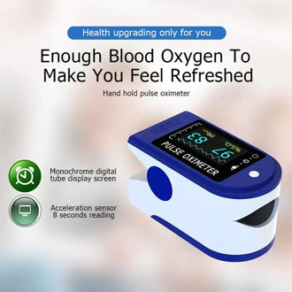 Portable Fingertip Oximeter Respiratory Monitor Blood Oxygen Saturation Pulsoximeter Heart Rate Finger Pulse Oxygen Clamp