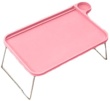 Portable Folding Laptop Stand Houder Studie Tafel Bureau Houten Opvouwbare Computer Bureau Voor Bed Sofa Tea Serving Table Stand Roze