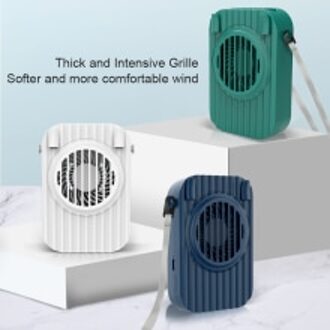 Portable Handsfree Fan, mini Fan Persoonlijke Fan Usb Oplaadbare Opvouwbare Wearable Stille Lui Fan Neck Ventilator 3 Snelheden 29 Fan Blade wit