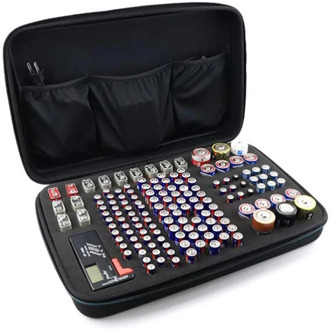 Portable Hard Shockproof EVA AA/AAA/C/D/9V Battery Case Box Storage Organizer Holder For Tester Extra Space For Charger