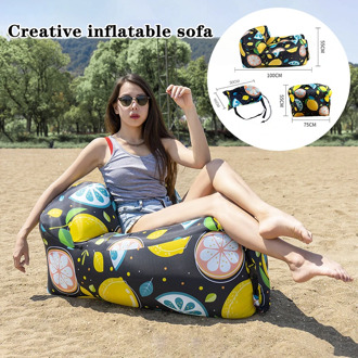 Portable Inflatable Sofa Outdoor Air Sofa Lounger Waterproof Lazy Sofa Inflatable Chair for Camping Beach Garden Home Furniture