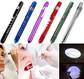Portable LED Flashlight Work Light Medical First Aid Pen Light Torch Lamp With Pupil Gauge Measurements Doctor Nurse Diagnosis