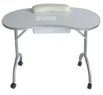 Portable Mdf Manicure Table With Arm Rest And Drawer Foldable Nail Table Spa Beauty Manicure Desk With Wheels Salon Furniture