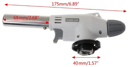 Portable Metal Flame Gun BBQ Heating Ignition Butane Camping Welding Gas Torch