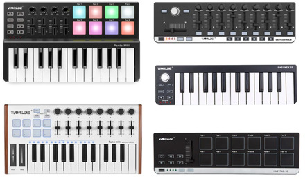 Portable MIDI Keyboard Controller Mini USB Keyboard MIDI Control MIDI Controller Keyboard Pads 7 Styles for Option