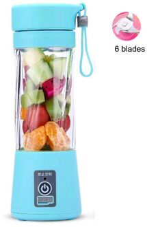 Portable Mini Juicer Cup Enkele Dienen Persoonlijke Grootte Blender Usb Recharge 380Ml Fruit Mengmachine Multifunctionele Sap Maken K bl6