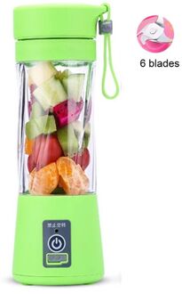 Portable Mini Juicer Cup Enkele Dienen Persoonlijke Grootte Blender Usb Recharge 380Ml Fruit Mengmachine Multifunctionele Sap Maken K gn6