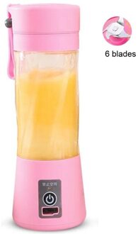 Portable Mini Juicer Cup Enkele Dienen Persoonlijke Grootte Blender Usb Recharge 380Ml Fruit Mengmachine Multifunctionele Sap Maken K pk6