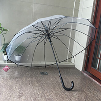 Portable Mooie Romantische Huis, Rose en Bladeren Opvouwbare Regent Clear Transparante Paraplu