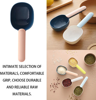 Portable Multi Functional Kitchen Rice Spoon Paddle Long Handle Scoop Cup Food Snack Bag Clamp Plastic Sealing Clip