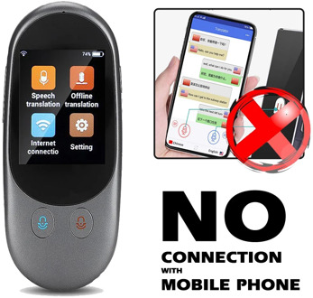 Portable Multi Languages Offline Voice Translator, F1 Camera 2.4 inch Screen Real Time Instant Two-Way 65 Languages Translation