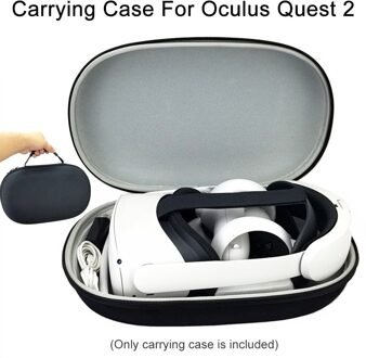 Portable Opbergtas Vr Accessoires Voor Oculus Quest 2 Vr Headset Accessoires Gaming Draagtas Oxford Doek Opbergdoos Blac