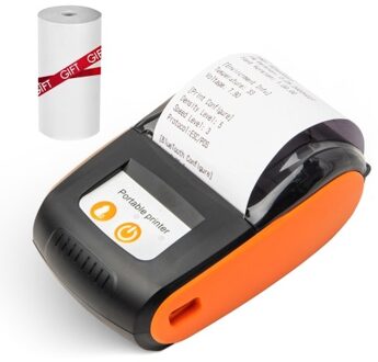 Portable Receipt Printer 58mm Mini Thermal Printing Wireless BT USB Mobile Printer with 2 Inch Thermal Paper Roll for Small Business Restaurant Retail Store