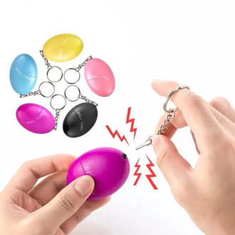 Portable Self Defense Alarm 120dB For Girl Women Self Defense Anti-Attack Alarm Egg Shape Self-protection Personal Safety Alarm