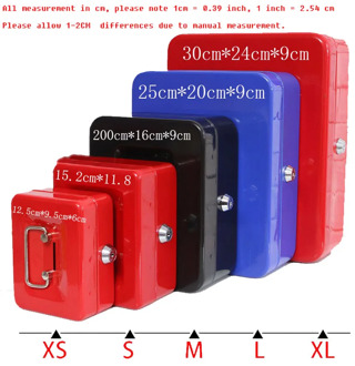 Portable Steel Safe Box Cash Jewelry Storage Collection Box For Home School Office With Compartment Tray Lockable Security Box L