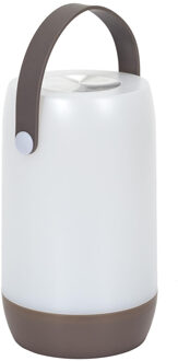 Portable tafellamp/camping lamp - grijs - touch - batterij of usb - 23.5 cm