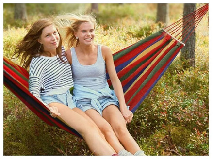 Portable Travel Camping Hanging Hammock Swing Lazy Chair Canvas Hammocks