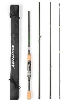 Portable Travel Spinning Fishing Rod 6.8FT Lightweight Carbon Fiber 4 Pieces Fishing Pole