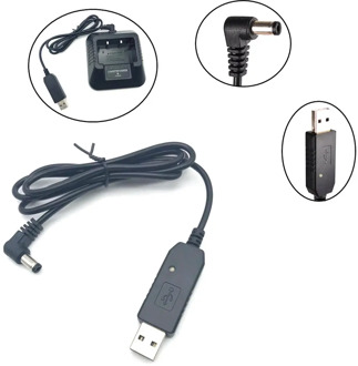 Portable USB Charger (9-10.8V) Transformer Cable for Baofeng UV-5R,UV-82,BF-F8HP,UV-82HP,UV-9R Plus Walkie Talkie