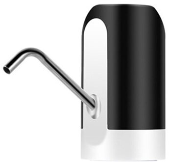 Portable Water Bottle Pump, 5 Gallon Universal Bottle Electric Water Dispenser with Switch and USB Charging zwart