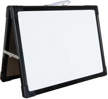 Portable whiteboard met zwarte rand 30x40 cm Wit