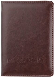 Portemonnee Mode Zwart Pu Lederen Paspoorthouder Protector Wallet Visitekaartje Zachte Paspoort Cover Zwart 3