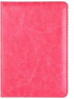 Portemonnee Mode Zwart Pu Lederen Paspoorthouder Protector Wallet Visitekaartje Zachte Paspoort Cover Zwart 5