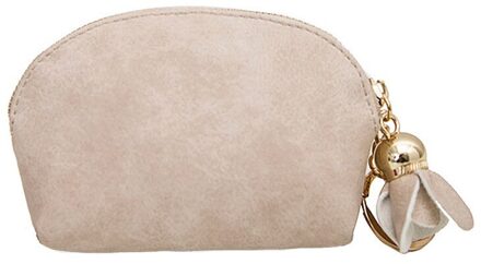 Portemonnee Vrouwen Portefeuilles Vrouwen Lederen Kleine Mini Bag Holder Zip Kleine Portemonnees Portefeuilles Clutch Change Pouch Sleutelhouder # L5 Beige