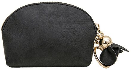 Portemonnee Vrouwen Portefeuilles Vrouwen Lederen Kleine Mini Bag Holder Zip Kleine Portemonnees Portefeuilles Clutch Change Pouch Sleutelhouder # L5 zwart