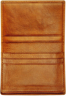Porter echt lederen bi-fold portemonnee Camel - One Size